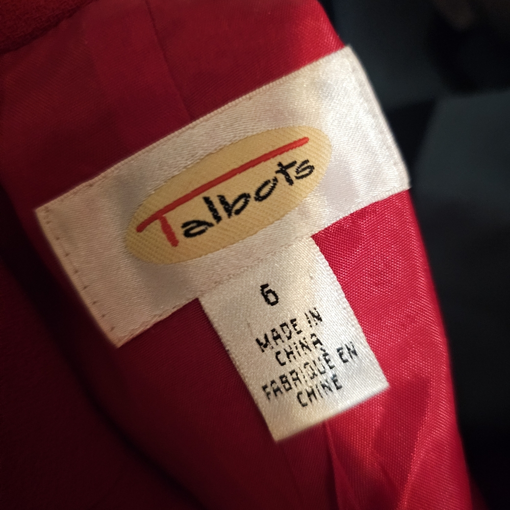 Talbots Red Wrap Dress - Picture 2 of 10